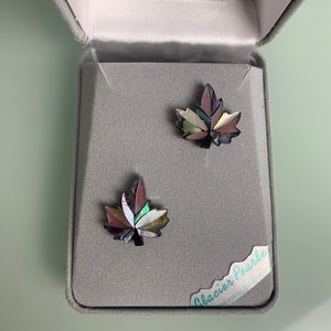 NWT Maple Leaf Earrings - Blush